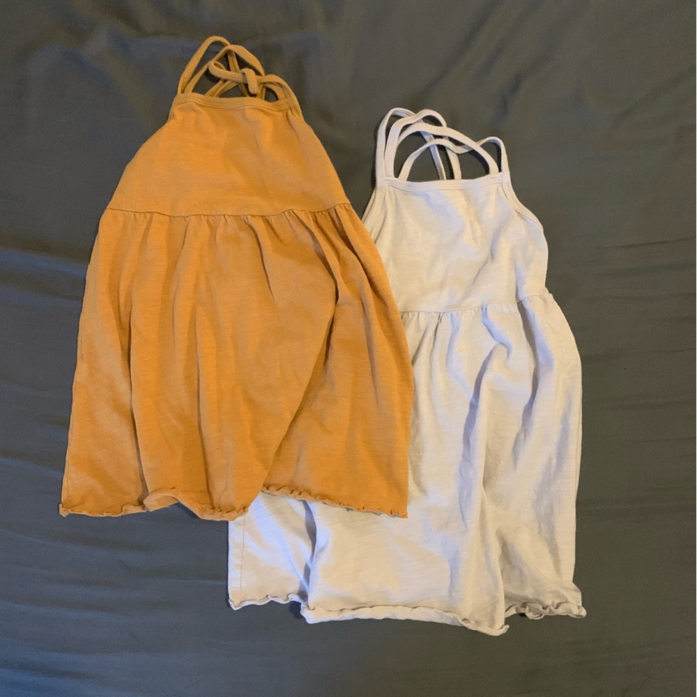 🧡 Little Co. by Lauren Conrad - 100% Organic Cotton Dresses - Lettuce Edge Hem